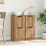 Casa si Gradina - Mobilier - Comode si corpuri - Comode - Dulapuri, 2 buc., stejar artizanal, 30x30x70 cm, lemn compozit - Infinity.ro