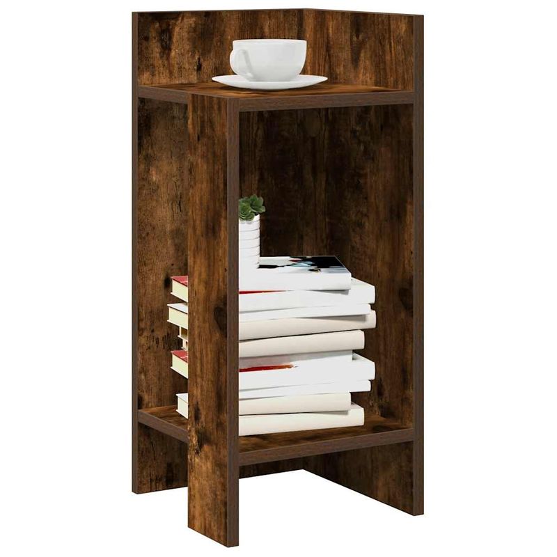 Casa si Gradina - Mobilier - Mese si birouri - Mese living - Masa laterala cu polita stejar afumat 25,5x27x60 cm - Infinity.ro