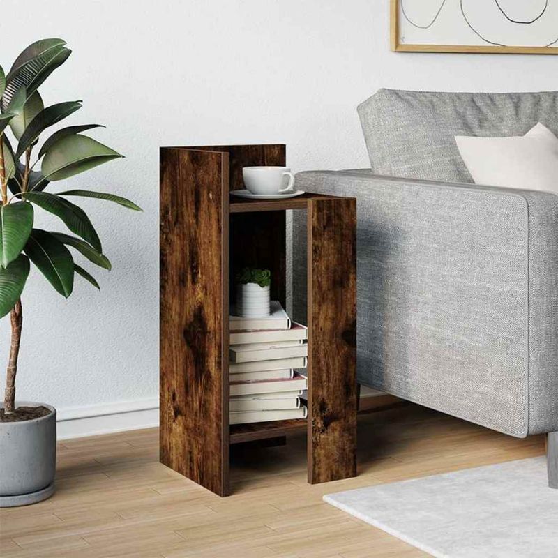 Casa si Gradina - Mobilier - Mese si birouri - Mese living - Masa laterala cu polita stejar afumat 25,5x27x60 cm - Infinity.ro