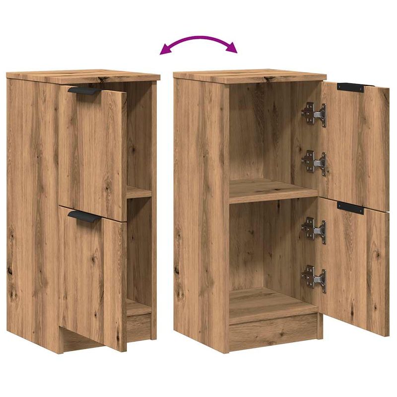 Casa si Gradina - Mobilier - Comode si corpuri - Comode - Dulapuri, 2 buc., stejar artizanal, 30x30x70 cm, lemn compozit - Infinity.ro