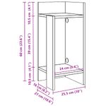 Casa si Gradina - Mobilier - Mese si birouri - Mese living - Masa laterala cu polita stejar afumat 25,5x27x60 cm - Infinity.ro