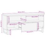 Casa si Gradina - Mobilier - Comode si corpuri - Comode - Comoda TV, negru, 100x33x46 cm, lemn masiv de mango - Infinity.ro