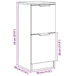 Casa si Gradina - Mobilier - Comode si corpuri - Comode - Dulapuri, 2 buc., stejar artizanal, 30x30x70 cm, lemn compozit - Infinity.ro