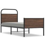 Casa si Gradina - Mobilier - Paturi si accesorii - Paturi - Cadru pat fara saltea, stejar maro 75x190 cm lemn prelucrat - Infinity.ro