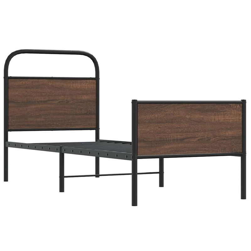 Casa si Gradina - Mobilier - Paturi si accesorii - Paturi - Cadru pat fara saltea, stejar maro 75x190 cm lemn prelucrat - Infinity.ro