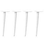 Casa si Gradina - Mobilier - Feronerie si accesorii mobila - Picioare masuta de cafea forma conica 4 buc alb 30-31 cm otel - Infinity.ro