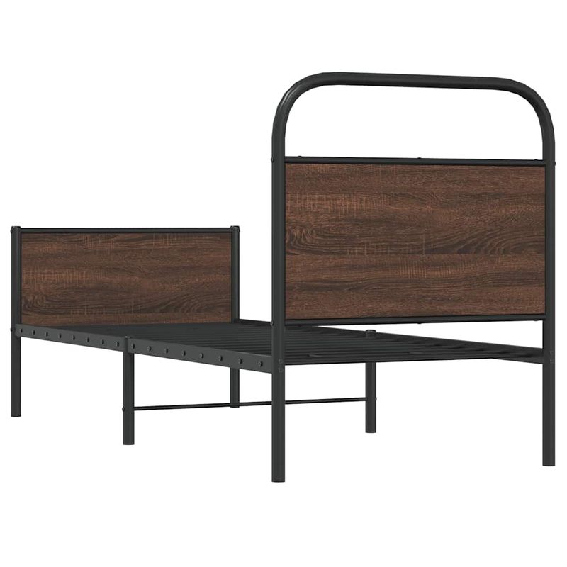 Casa si Gradina - Mobilier - Paturi si accesorii - Paturi - Cadru pat fara saltea, stejar maro 75x190 cm lemn prelucrat - Infinity.ro