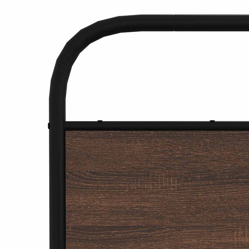 Casa si Gradina - Mobilier - Paturi si accesorii - Paturi - Cadru pat fara saltea stejar maro, 120x200 cm, lemn prelucrat, model cu tăblie și suport de picioare - Infinity.ro