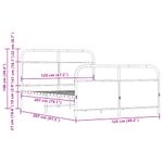 Casa si Gradina - Mobilier - Paturi si accesorii - Paturi - Cadru pat fara saltea stejar maro, 120x200 cm, lemn prelucrat, model cu tăblie și suport de picioare - Infinity.ro
