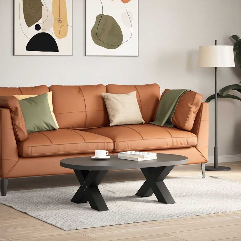 Casa si Gradina - Mobilier - Feronerie si accesorii mobila - Picioare masuta cafea in forma X 2 buc Negru 60x(30-31) cm Otel - Infinity.ro