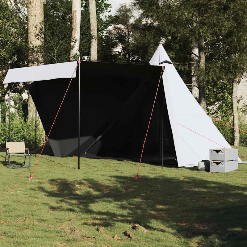 Sport si Outdoor - Camping - Corturi camping - Cort de familie Tipi 8 persoane, alb opac textil impermeabil - Infinity.ro