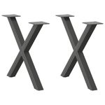 Casa si Gradina - Mobilier - Feronerie si accesorii mobila - Picioare pentru masuta cafea in forma de X, 2 buc Antracit Otel, mărime 60x(42-43) cm (40 mm) - Infinity.ro