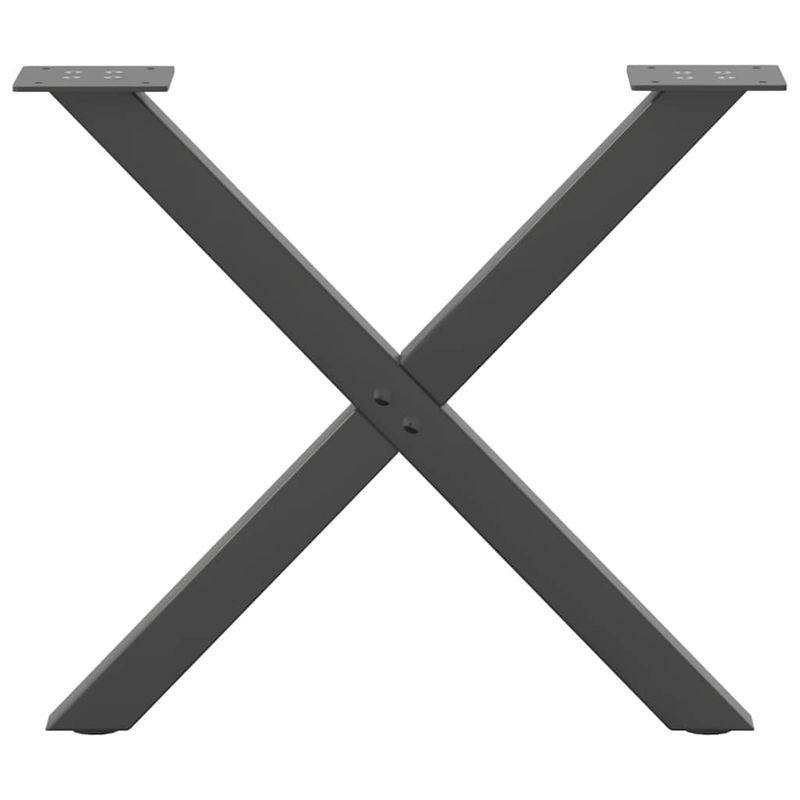 Casa si Gradina - Mobilier - Feronerie si accesorii mobila - Picioare pentru masuta cafea in forma de X, 2 buc Antracit Otel, mărime 60x(42-43) cm (40 mm) - Infinity.ro