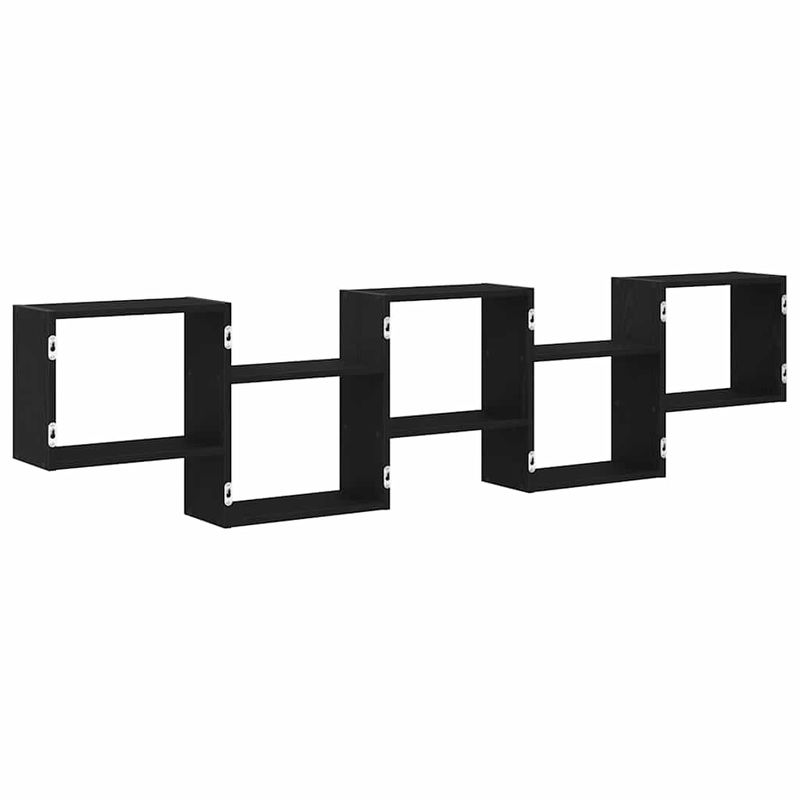 Casa si Gradina - Mobilier - Biblioteci si rafturi - Rafturi - Raft cubic de perete cu 5 compartimente negru lemn prelucrat - Infinity.ro