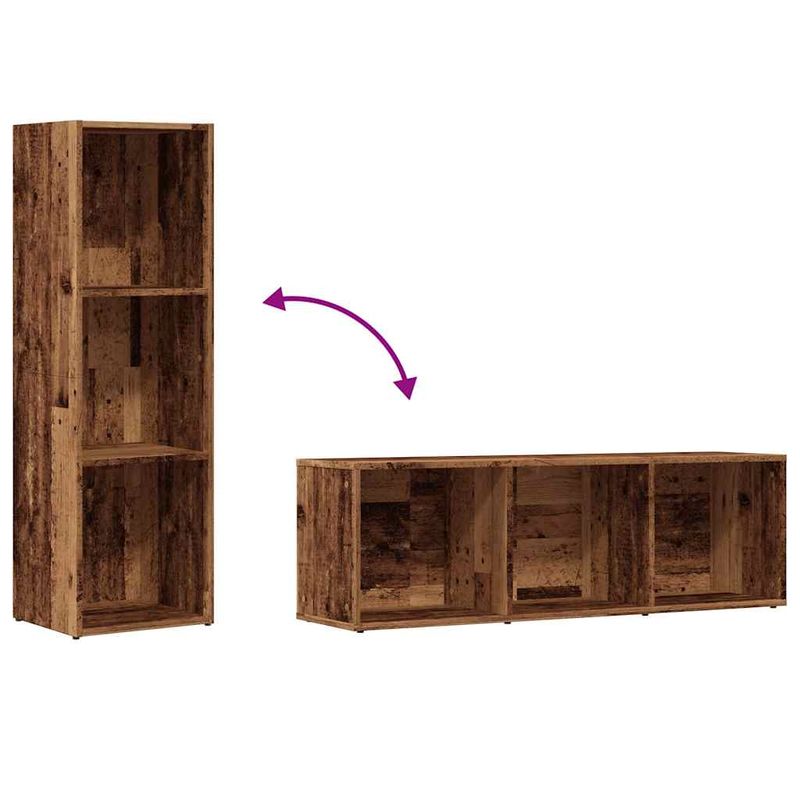Casa si Gradina - Mobilier - Biblioteci si rafturi - Biblioteci - Dulap cu carti din lemn vechi 36x30x114 cm din lemn prelucrat - Infinity.ro