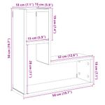 Casa si Gradina - Mobilier - Biblioteci si rafturi - Rafturi - Rafturi de perete cub 2 buc. stejar artizanal, 50x15x50 cm lemn - Infinity.ro