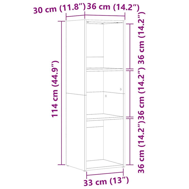 Casa si Gradina - Mobilier - Biblioteci si rafturi - Biblioteci - Dulap cu carti din lemn vechi 36x30x114 cm din lemn prelucrat - Infinity.ro