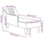 Casa si Gradina - Mobilier - Scaune si fotolii - Fotolii - Sezlong cu cotiera dreapta catifea albastra - Infinity.ro