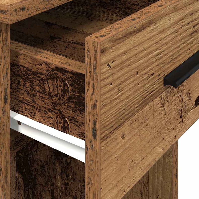 Casa si Gradina - Mobilier - Mese si birouri - Birouri - Suport turn pentru computer cu sertar lemn vechi 35x45x77 cm - Infinity.ro