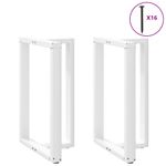 Casa si Gradina - Mobilier - Feronerie si accesorii mobila - Picioare pentru masa de bar in forma de T, 2 buc alb otel, mărime 60x35x(90-91) cm - Infinity.ro