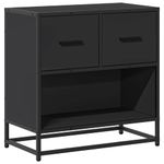 Casa si Gradina - Mobilier - Comode si corpuri - Noptiere - Noptiera neagra 60x31x60 cm lemn prelucrat si metal - Infinity.ro
