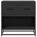 Casa si Gradina - Mobilier - Comode si corpuri - Noptiere - Noptiera neagra 60x31x60 cm lemn prelucrat si metal - Infinity.ro