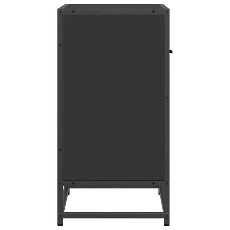Casa si Gradina - Mobilier - Comode si corpuri - Noptiere - Noptiera neagra 60x31x60 cm lemn prelucrat si metal - Infinity.ro