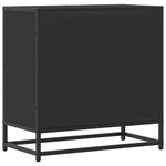 Casa si Gradina - Mobilier - Comode si corpuri - Noptiere - Noptiera neagra 60x31x60 cm lemn prelucrat si metal - Infinity.ro