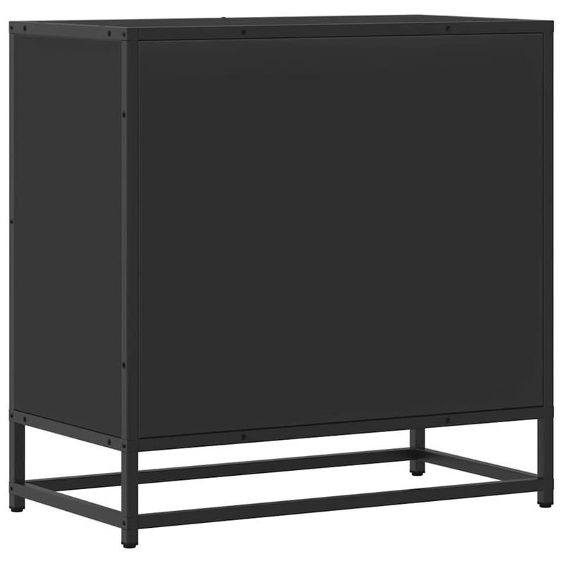 Casa si Gradina - Mobilier - Comode si corpuri - Noptiere - Noptiera neagra 60x31x60 cm lemn prelucrat si metal - Infinity.ro