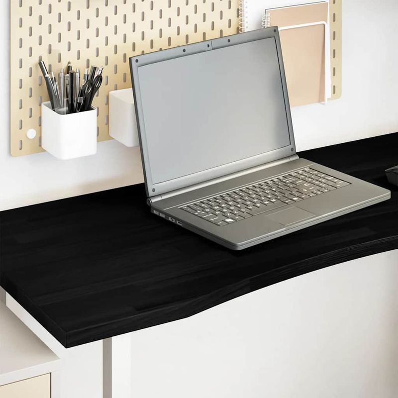 Casa si Gradina - Mobilier - Feronerie si accesorii mobila - Blat de birou maro inchis lemn masiv de stejar dreptunghiular, mărime 120x50x2.5 cm - Infinity.ro