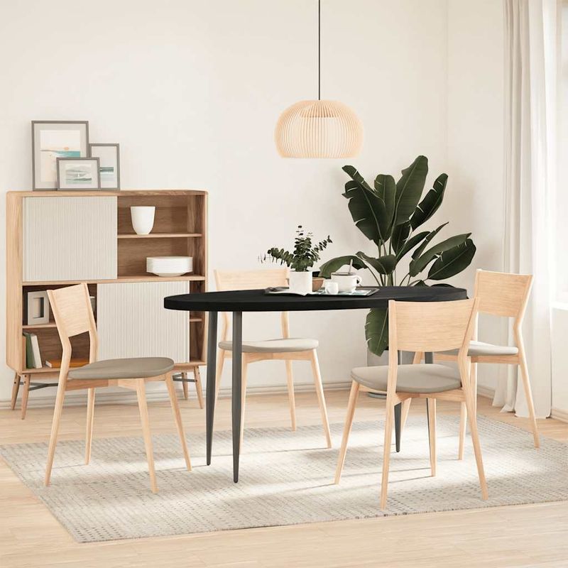 Casa si Gradina - Mobilier - Feronerie si accesorii mobila - Blat de masa maro inchis 140x60x4 cm lemn masiv de stejar oval - Infinity.ro