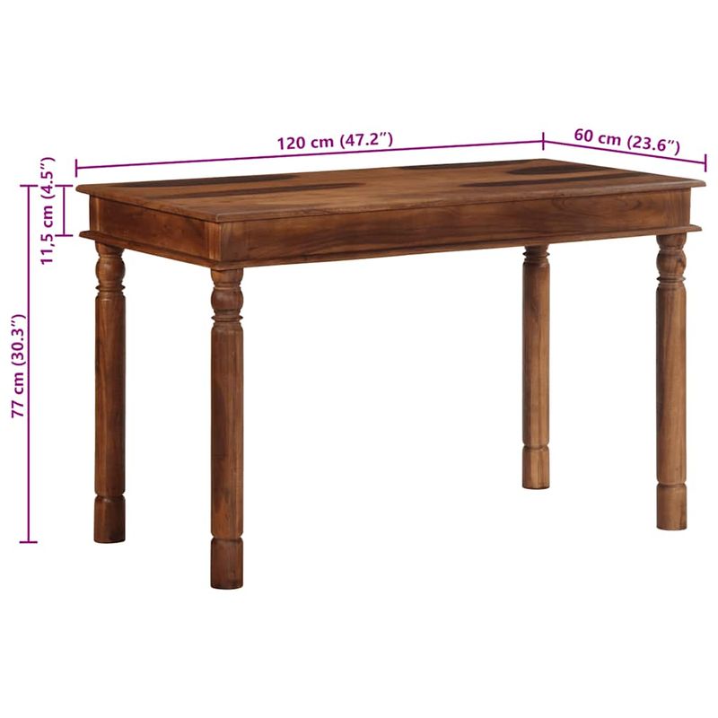Casa si Gradina - Mobilier - Mese si birouri - Mese bucatarie si dining - Masa de sufragerie 120x60x77 cm din lemn masiv de salcam - Infinity.ro