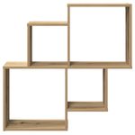 Casa si Gradina - Mobilier - Biblioteci si rafturi - Rafturi - Raft de perete, stejar artizanal, 80x15x78,5 cm, lemn prelucrat - Infinity.ro