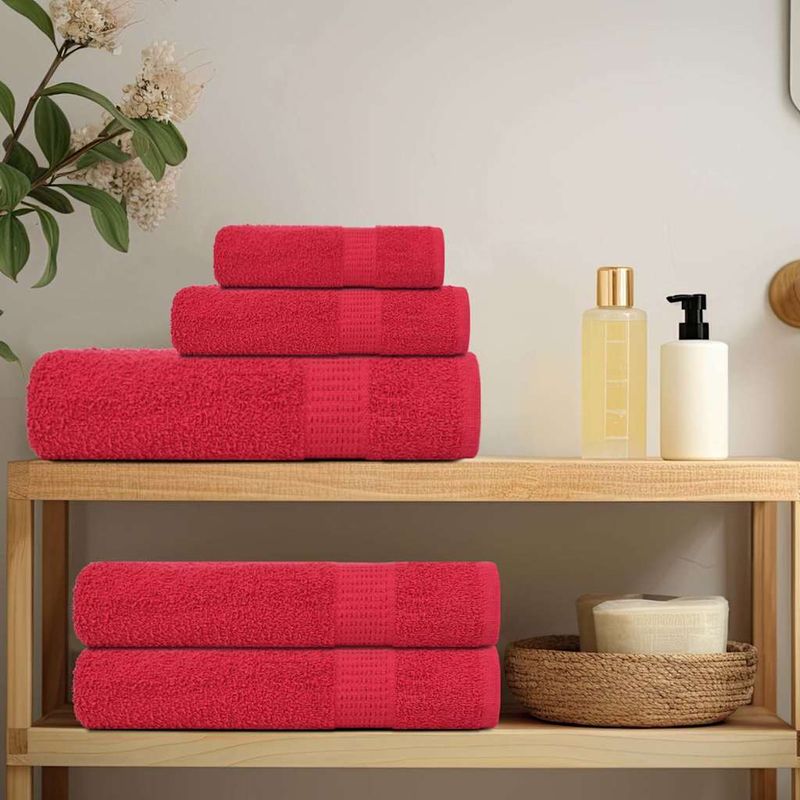 Casa si Gradina - Textile si covoare - Textile baie - Prosoape - Prosoape cu sapun 2 buc Rosu 30x30 cm 360 g/m² 100% bumbac - Infinity.ro