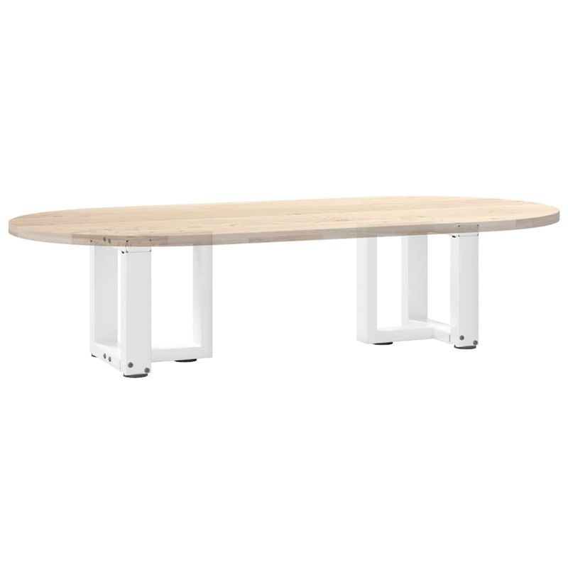 Casa si Gradina - Mobilier - Feronerie si accesorii mobila - Picioare pentru masuta de cafea in forma de T 2 buc alb Otel - Infinity.ro