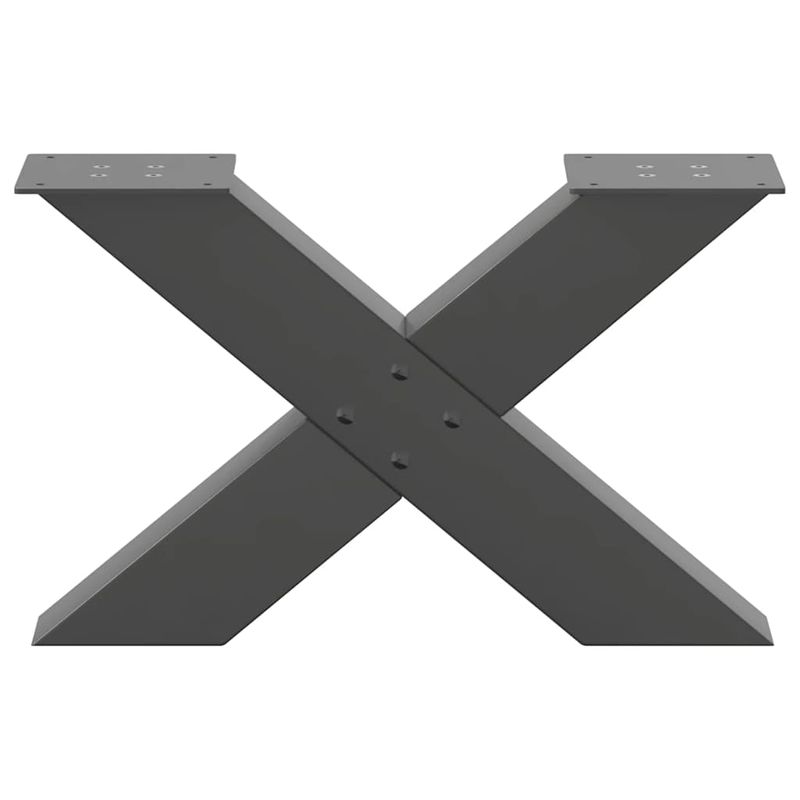 Casa si Gradina - Mobilier - Feronerie si accesorii mobila - Picioare pentru masuta cafea in forma de X, 2 buc Antracit Otel, mărime 60x(30-31) cm (80 mm) - Infinity.ro