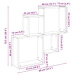 Casa si Gradina - Mobilier - Biblioteci si rafturi - Rafturi - Raft de perete, stejar artizanal, 80x15x78,5 cm, lemn prelucrat - Infinity.ro