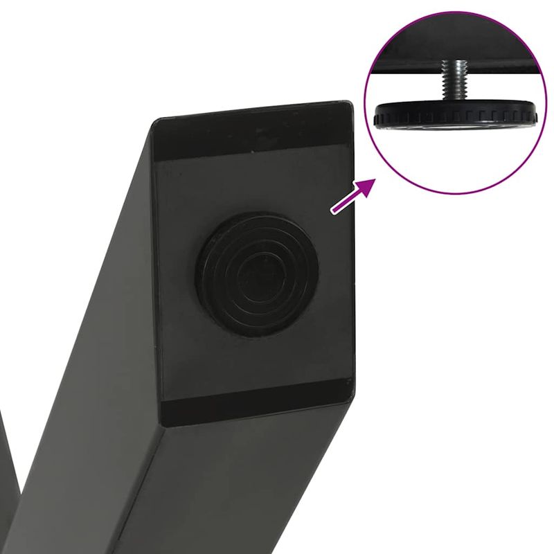 Casa si Gradina - Mobilier - Feronerie si accesorii mobila - Picioare pentru masuta cafea in forma de X, 2 buc Antracit Otel, mărime 60x(30-31) cm (80 mm) - Infinity.ro