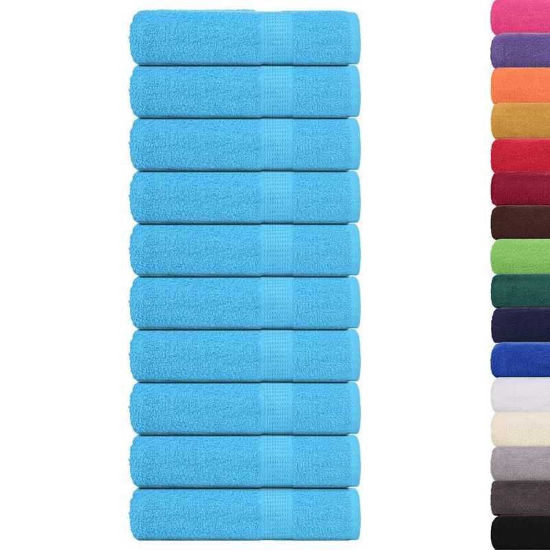 Casa si Gradina - Textile si covoare - Textile baie - Prosoape - Prosoape de mana 10 buc turcoaz 50x100 cm 360 g/m² 100% bumbac - Infinity.ro