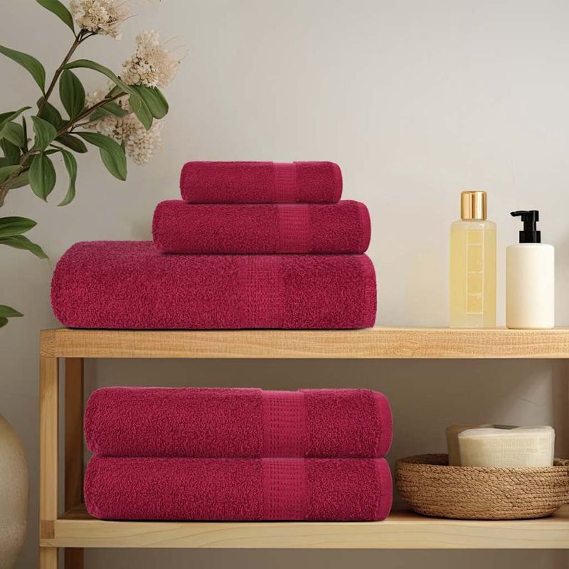Casa si Gradina - Textile si covoare - Textile baie - Prosoape - Prosoape de dus 2 buc Bordeaux 70x140 cm 360 g/m² 100% bumbac - Infinity.ro
