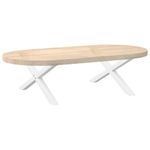 Casa si Gradina - Mobilier - Feronerie si accesorii mobila - Picioare masuta cafea in forma X, 2 buc alb 70x(30-31) cm otel, mărime 70x(30-31) cm (40 mm) - Infinity.ro