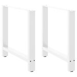 Casa si Gradina - Mobilier - Feronerie si accesorii mobila - Picioare masuta de cafea alb 2 buc 80x(72-73) cm Otel - Infinity.ro