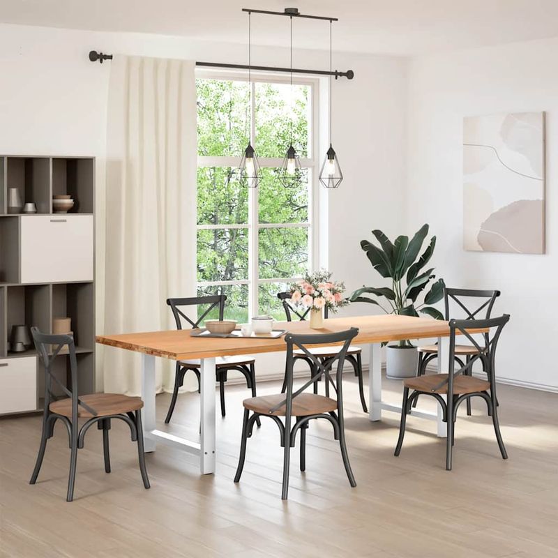 Casa si Gradina - Mobilier - Feronerie si accesorii mobila - Picioare masuta de cafea alb 2 buc 80x(72-73) cm Otel - Infinity.ro