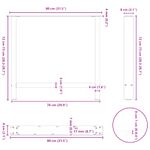 Casa si Gradina - Mobilier - Feronerie si accesorii mobila - Picioare masuta de cafea alb 2 buc 80x(72-73) cm Otel - Infinity.ro
