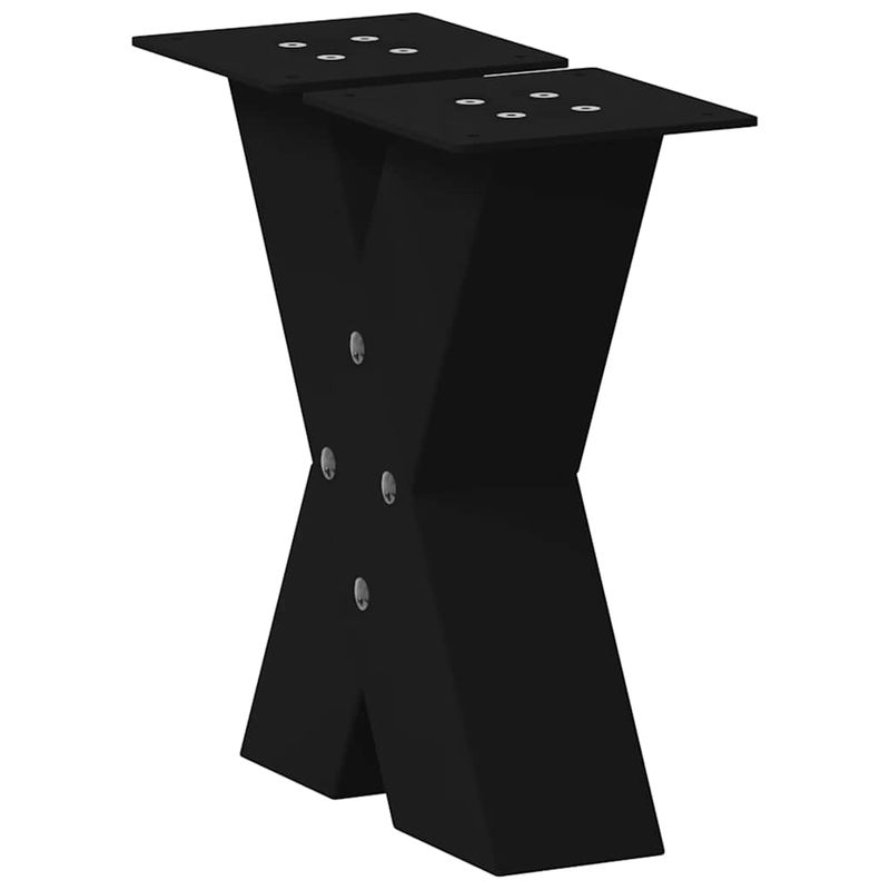 Casa si Gradina - Mobilier - Feronerie si accesorii mobila - Picioare masuta cafea in forma X, 2 buc Negru 30x(30-31) cm Otel, mărime 30x(30-31) cm (80 mm) - Infinity.ro