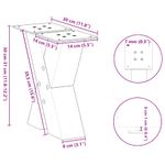 Casa si Gradina - Mobilier - Feronerie si accesorii mobila - Picioare masuta cafea in forma X, 2 buc Negru 30x(30-31) cm Otel, mărime 30x(30-31) cm (80 mm) - Infinity.ro