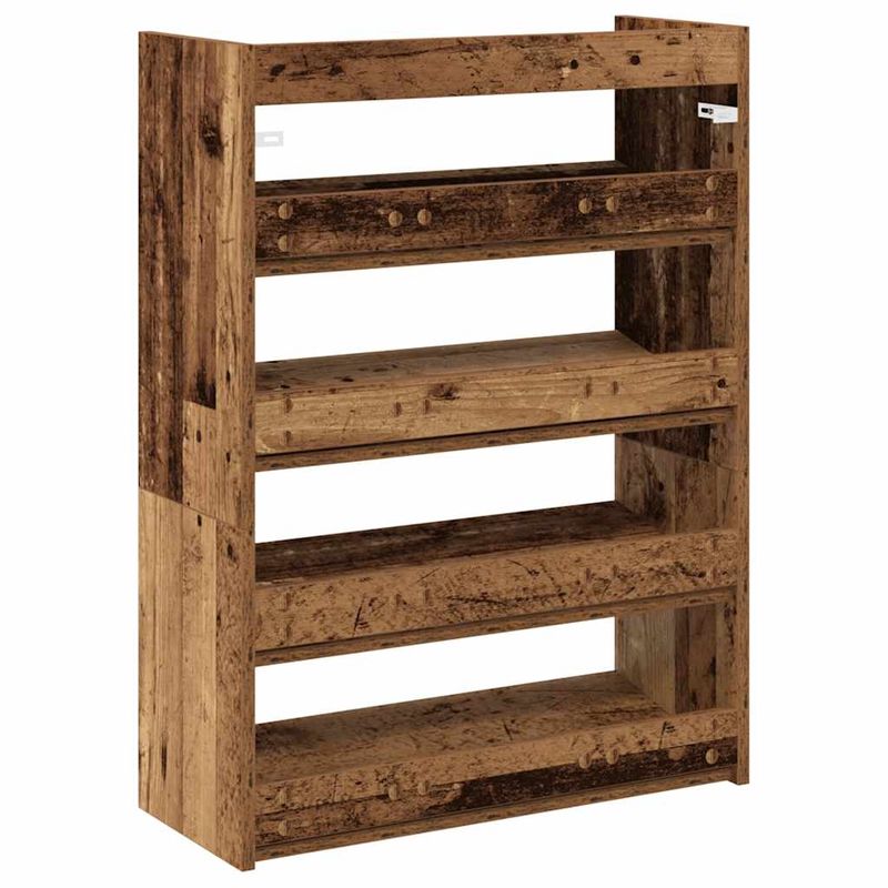 Casa si Gradina - Mobilier - Organizare si depozitare - Organizator incaltaminte - Pantofar, Lemn vechi, 80x25x61,5 cm, lemn compozit, lăţime 60 cm, înălțime 81 cm - Infinity.ro