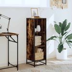 Casa si Gradina - Mobilier - Biblioteci si rafturi - Biblioteci - Biblioteca, stejar fumuriu, 33,5x33x107,5 cm, lemn prelucrat - Infinity.ro