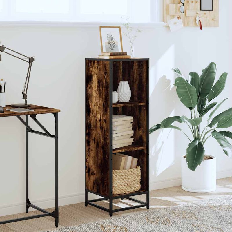 Casa si Gradina - Mobilier - Biblioteci si rafturi - Biblioteci - Biblioteca, stejar fumuriu, 33,5x33x107,5 cm, lemn prelucrat - Infinity.ro