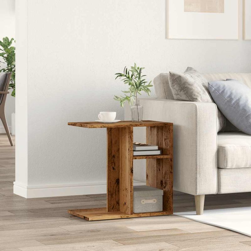 Casa si Gradina - Mobilier - Mese si birouri - Mese living - Masa laterala, lemn vechi, 50x30x50 cm, PAL - Infinity.ro
